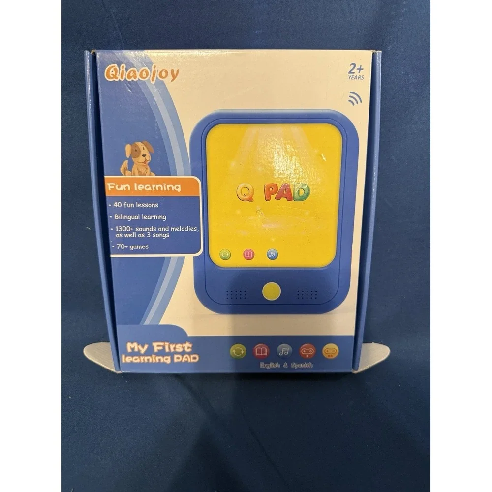 Qiaojoy Fun Learning Pad for Toddlers Age 2+ with Educational Talking cards